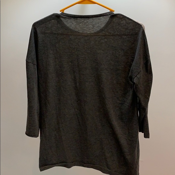 ZAEA QUARTER SLEVE BASIC TEE - Picture 4 of 4
